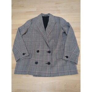 Reiss Helei Check Blazer‎ Oversized Sz 6 Fits 10/12 Multicolor Career Business
